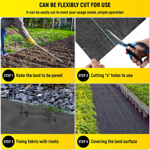 Heavy Duty 3.5 Oz Landscape Fabric 6 Ft Wide By 300 Ft Long Workhorse Ground Cover installation steps for driveways and gardens