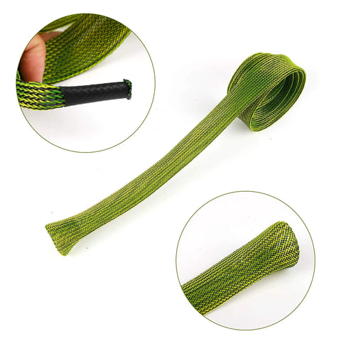 Colorful Ten Piece Rod Sock Fishing Rod Sleeve Set With Protective Covers For Flat End Or Pointed End Spinning Or Casting Rods Suitable For Sea Or Freshwater Fishing, green PET mesh sleeve