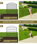 Comparison of No Dig 16 Panel Garden Fence With Gate For Outdoor Pets And Kids Rustproof Metal Garden Edging Border Tall Animal Barrier Temporary Fencing Installed