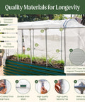 Garden Cover Netting System For 2 By 8 Beds With 9 In 1 Protection Kit showing durable metal frame and protective mesh