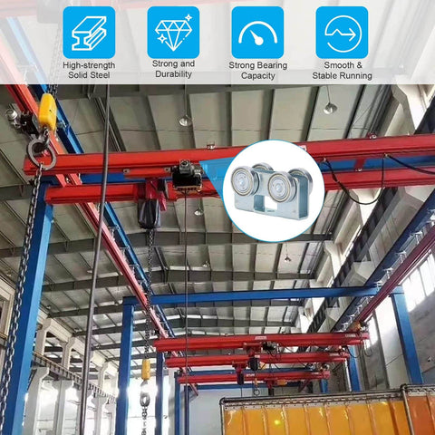 Heavy Duty Sliding Door Trolley With Alloy Steel Bearing For Ultra Smooth Glide And Noiseless Operation Corrosion Resistant Built