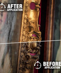 Antique Restoration Wood Polish And Cleaner Delivers A Top Shelf Formula loaded with real organic oils, before and after furniture frame care.