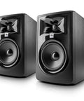 Two 305P MkII 5 Inch 2-Way Active Studio Monitors With Image Control Waveguide, black front view