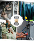 Grab This Top Pick Rustproof Garden Hose Repair Kit Featuring Three Heavy Duty Aluminum Alloy Connectors That Stand Up To High Pressure For Drip Free Outdoor Watering And Car Washing Tasks Today, gray metal hose repair connectors for garden and car wash use