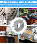 Heavy Duty 304 Stainless Steel Hose Clamp Kit with 32.8ft adjustable metal strap and 30 fasteners in various applications