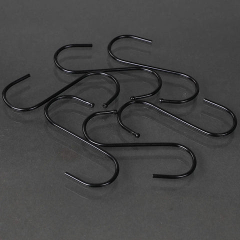 30 Pack Heavy Duty Black S Hooks 3.5 Inch Large S Shaped Metal Hanging Hooks For Kitchen Utensils Pots Pans Towels Bags Jeans Plants And More Carbon Steel Durable Organization Gear