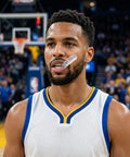 Basketball player with clear mouth guard, featuring Two Pack Sports Mouth Guards For Game Ready Protection With Custom Fit