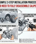 Brake Caliper Rebuild Kit With Caliper Slide Pin Boots And Sealing Rings Rubber Bushings And Repair Components installation steps