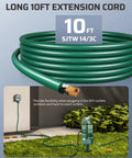 Green 10ft cord for Dope Outdoor Power Strip Timer With Photocell, Weatherproof 6 Outlet Yard Stake Power Strip