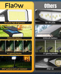 Outdoor Solar Spot Lights With 118 LED IP67 Weatherproof Landscape Pathway Lights Auto On Off 4 Modes White Finish Features