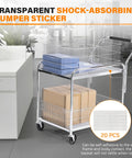 Heavy Duty Steel Office Mail Cart With Smooth As Butter Gliding Dual Casters, two-tier design and packages for efficient sorting.