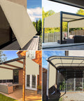 12x12 Ft Pergola Shade Canopy Cover With Grommets And Weighted Rods UV Blocking Durable HDPE Fabric Breathable Outdoor Sun Shade Cloth For Patio Porch Deck Backyard Beige Replacement Shade on various structures