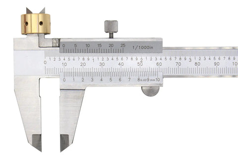 Close-up of Vernier Caliper 0-6 Inch 150mm Precision Measuring Tool, Durable Stainless Steel Caliper for High Accuracy Measurements
