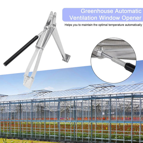 Dual Spring Automatic Greenhouse Window Opener Kit For Roof Vents With Solar Heat Sensitive Actuation, close-up view