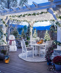 2 Pack Outdoor Solar String Lights With 400 LEDs, 151 Feet, Waterproof For Patio Yard Tree Decor White, lit pergola