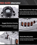 180 Amp Alternator Replacement For Hyundai Palisade 2020 To 2023 And Kia Telluride 2020 To 2022 3.8L V6 close-up view
