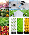 Vertical Hydroponics Tower Kit For Indoor And Outdoor Gardens, Space Saving Home Farm System for growing various plants.