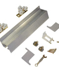 1 Door Wall Mount Sliding Barn Door Hardware Kit With Nylon Hangers, 72 Inch Track, Top Hung System, Commercial Grade Aluminum Rail.
