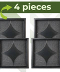 Plastic Molds Concrete Set For Patio Paving 4 Pcs Big Pathmaker Reusable Cobblestone Walkway Forms