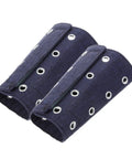Slip On These Hella Tough Cut Resistant Arm Sleeves For Reliable Lightweight Wrist Guard Protection Built For Mechanic Jobs Welding And Outdoor Projects, navy blue with metal grommets.