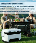 Replacement Cooler Hinges Kit Compatible With BMX 25 52 And 72 Qt Coolers Heavy Duty Lid Latch Hardware With picnic scene