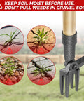 Stand Up Weed Puller Tool With Long Handle For Easy Root Removal No Kneeling, Heavy Duty 4 Claw Steel Head Weeder caution signs