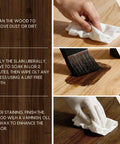 Killer Performance Water Based Walnut Wood Stain For Furniture Cabinets and Woodwork application process stages on wood surface