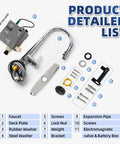 Touchless Kitchen Faucet With Pull Down Sprayer And Motion Sensor Hands Free Tap High Arc Chrome Finish 1 Or 3 Hole Install Deck Plate Easy Mount Kitchen Faucet detailed parts list.