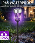 Solar Powered Bug Zapper For Outdoor Use Waterproof Mosquito Killer with purple UV light in night garden, durable IP65.