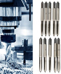 M5 Tap Drill Straight Flute Carbon Steel Manual Heavy Duty Tool For Thread Cutting In Metalworking And Automotive DIY Industrial Grade Hand Tool For Metric Threads Wood Plastic Aluminum, shown in use and set