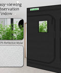 Heavy Duty 8x4 Grow Tent For Indoor Gardens, 96x48x78 Inch Hydroponic Indoor Grow Tent With Window, 600D Mylar Reflective Lining