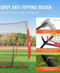 7x7 Ft Baseball And Softball Practice Net Portable Training Net with anti-tipping design and fiberglass rods in a field setting