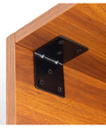 Heavy Duty L Shaped 90 Degree Metal Angle Brackets for DIY Furniture in use on wooden surface