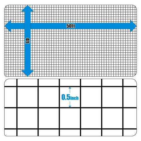 Top Shelf Vinyl Coated Hardware Cloth 16 Gauge Galvanized Steel With Half Inch Black Square Mesh Welded Yard Fence dimensions 4ft by 50ft