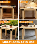 Heavy Duty Workbench Bracket Kit For 2x4 And 4x4 Lumber, Four Pack Leg Frame Braces With Pre Drilled Holes in multi-use tables