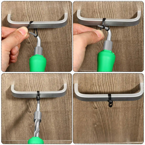 Two Piece Automatic Rebar Tie Wire Twister Tool Set With Curved And Straight Hooks for efficient on-site tying