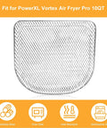 Solid Build Air Fryer Rack Set For PowerXL Vortex Pro 10qt, 3 Pack Stainless steel crisper tray for 10QT air fryer.