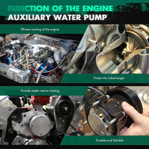 Engine components highlighting the Performance Auxiliary Water Pump 11518635089 for BMW 2, 3, 4 Series Xdrive Cars 2013-2016.