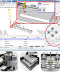 CNC1610 Pro 3 Axis GRBL Control DIY Mini CNC Router Kit interface and components view, aluminum frame, spindle motor.