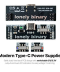 Three Pack Breadboard Power Supply Modules 3.3V And 5V USB C Output Switchable With Overcurrent Protection shown front view