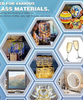Image showcasing various uses of 30g Glass Glue That Delivers A Fast, Rock Solid Bond For Glass, Acrylic, Mirror And More, Waterproof, Dries Clear.