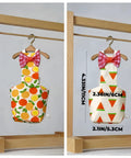 All In One Two Pack Bird Diaper Kit With Harness And 80 Inch Leash Waterproof Nappy Flight Suit with fruit designs on hangers
