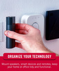 Installing device with Self-Adhesive Hook And Loop Fasteners Roll Fifteen Feet By Three Quarter Inch White on wall