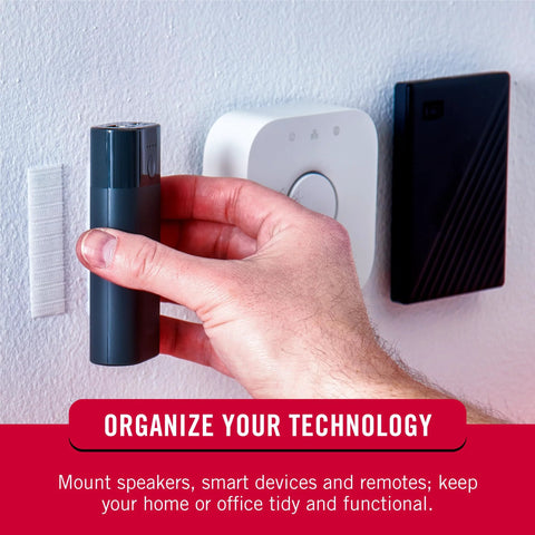 Installing device with Self-Adhesive Hook And Loop Fasteners Roll Fifteen Feet By Three Quarter Inch White on wall