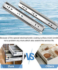 18 Inch Drawer Slides 4 Pairs Full Extension Ball Bearing Side Mount Rails vs others
