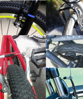V-Type Bike Brake Set With Front And Rear Calipers, Universal MTB Brakes attached to various bikes