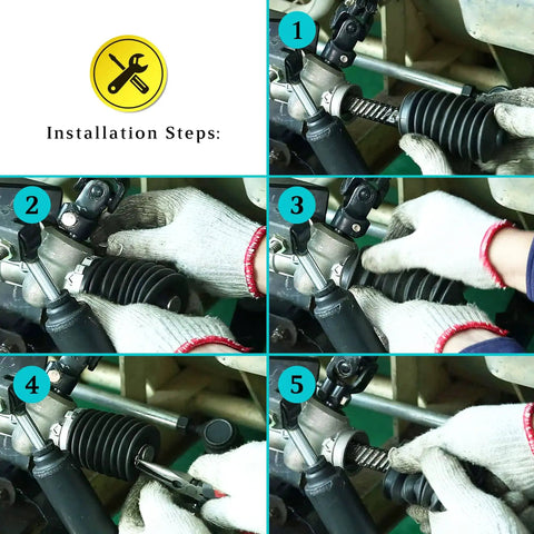 Installation steps for Steering Rack And Pinion Dust Boot For Club Car DS Golf Cart 1997 And Newer Fits Gas And Electric.