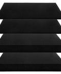 Easy Tear Foam Insert Sheets For Tool Box Organization And Shipping 4 pack cuttable black foam pads stacked view