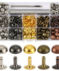 150 Piece Leather Rivets Set With 12x6mm Round Dome Rivets And Mushroom Rivets for clothing and accessories