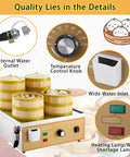 Stainless Steel Electric Steamer With Independent Water Supply And Anti Dry Burn Device Six Hole Dim Sum Steamer with bamboo baskets